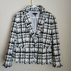 Ann Taylor Womens Tweedy Sweater Jacket size 12